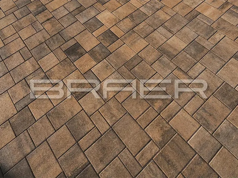 тротуарная плитка старый город ландхаус color mix каштан картинка 4